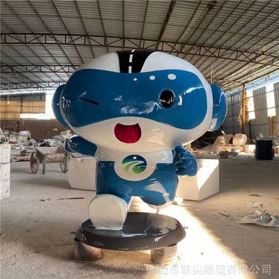 广西桂林卡通雕塑作品 卡通雕塑定做 广场气氛雕塑 联尖玻璃钢雕塑工艺