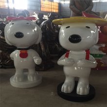 【广西南宁定制玻璃钢雕塑 主题卡通狗雕塑广场摆件图片】广西南宁定制玻璃钢雕塑 主题卡通狗雕塑广场摆件