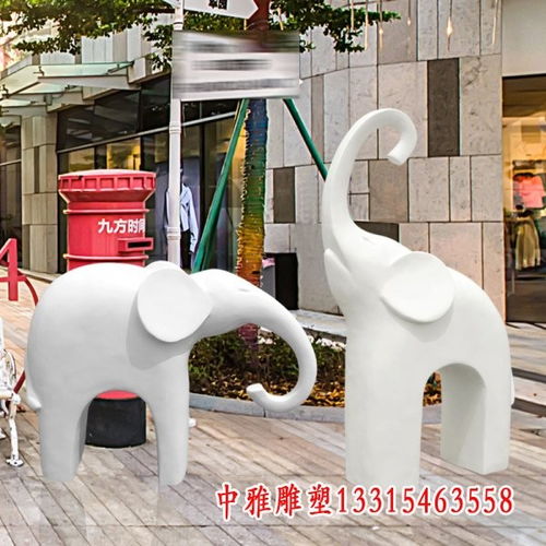 大型玻璃钢动物大象雕塑 广西树脂大象雕塑定制厂家 中雅雕塑