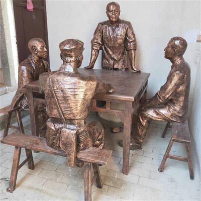 广西玻璃钢人物雕塑厂家 挑担人物雕塑造型