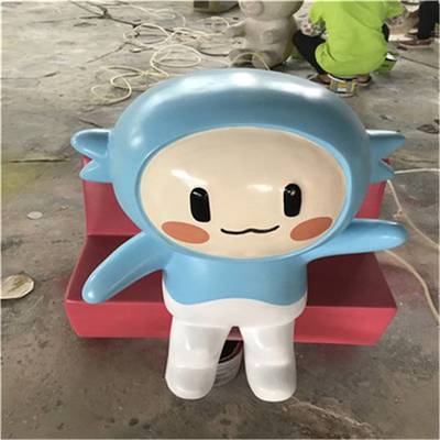 广西南宁定制玻璃钢雕塑 主题卡通狗雕塑广场摆件